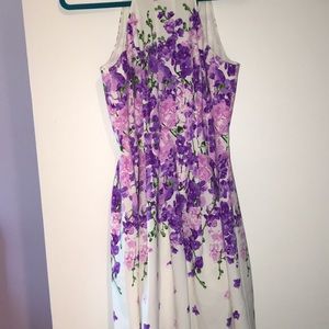 Pleated floral Adrianna Papell dress!